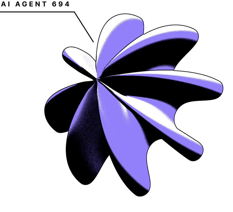 Abstract purple burst sculpture